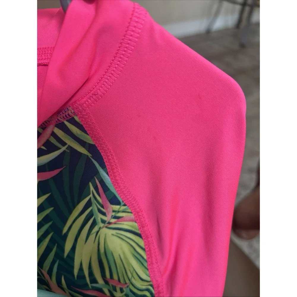 Girl's Size XL 14-16 Lands' End Rash Guard Swim Shirt Set of 2